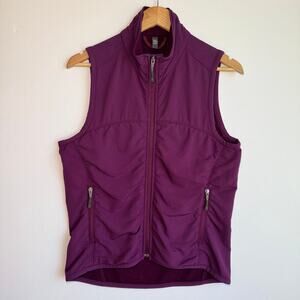 Ibex Softshell Merino Wool Blend Vest Small Purple Lightweight Breathable